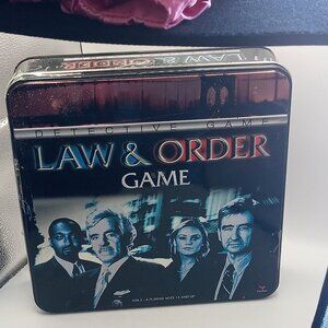 LAW AND ORDER TV Detective Board Game in Collector's TIN New York Complete Open